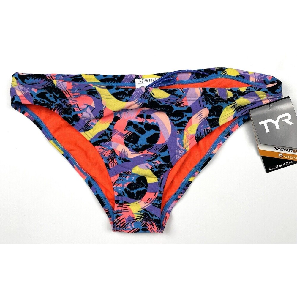 TYR  Durafastone Swimwear Womens Multicolor Active Classic Bikini Bottom L